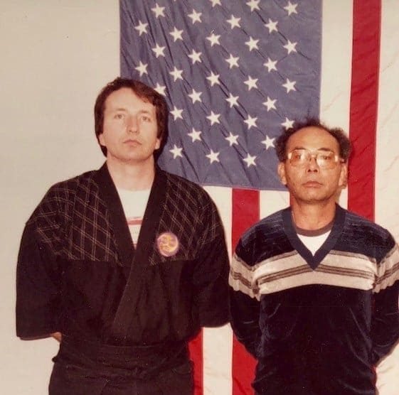 Taika and Tasshi with the US Flag