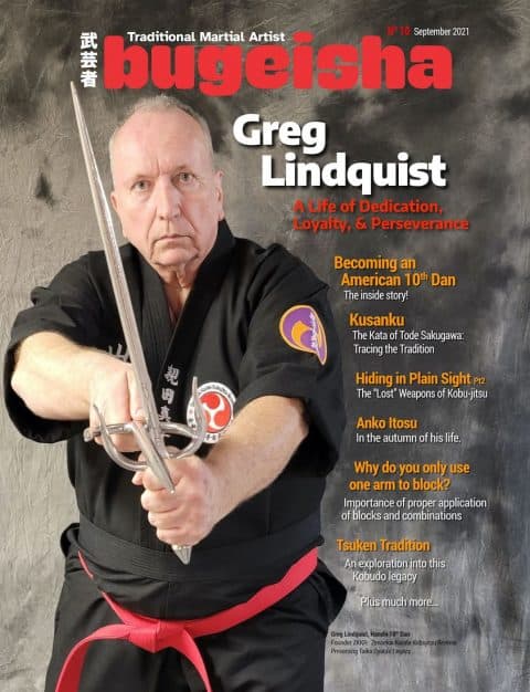 Hanshi Lindquist on cover of Bugeisha Magazine